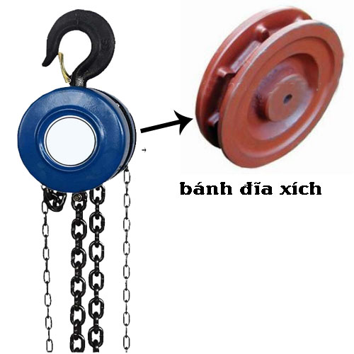 2 nguyên nhân chính làm hỏng bánh đĩa của pa lăng xích cần biết 