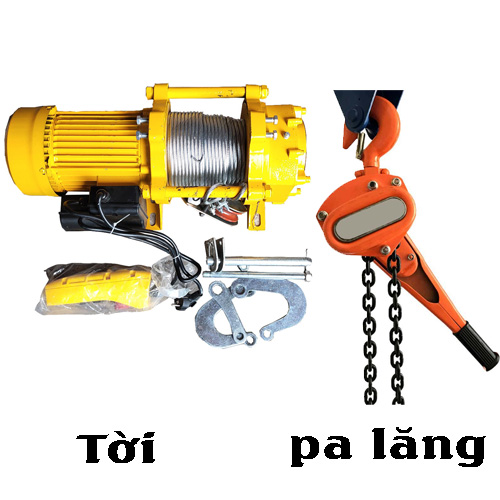 Điểm giống và khác nhau giữa tời và pa lăng CHI TIẾT nhất 