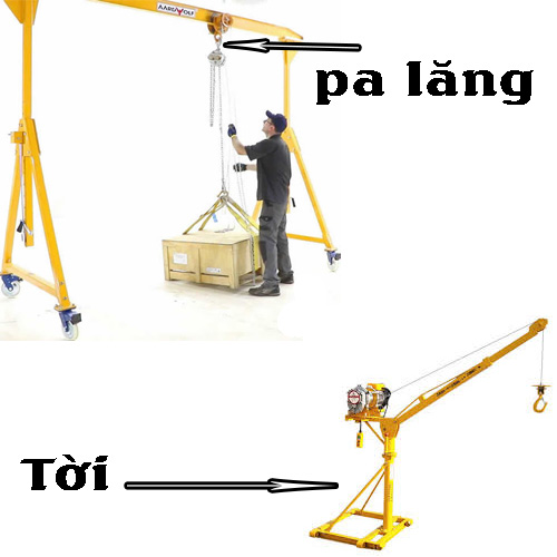 Điểm giống và khác nhau giữa tời và pa lăng CHI TIẾT nhất 